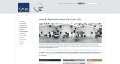 Desktop Screenshot of iem.kug.ac.at